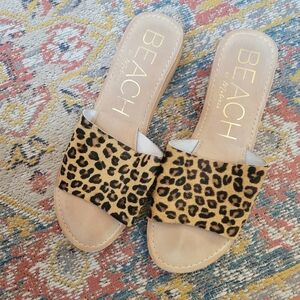 Beach By Matisse Tiki Leopard Print Sandals